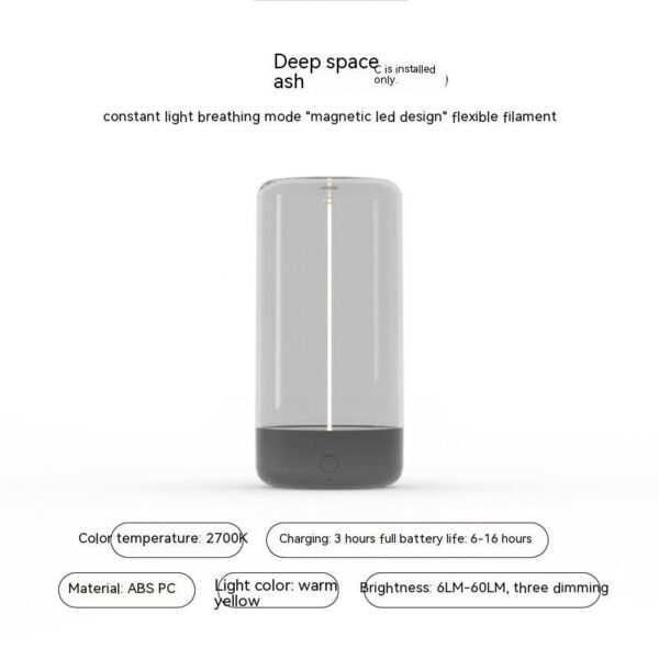 Rechargeable LED Camping Light with High Transparency Design