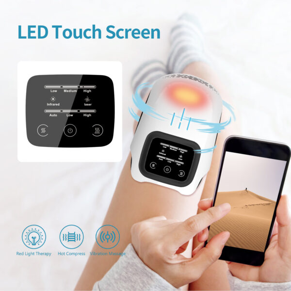 Rechargeable Knee Massager with Heat Therapy & Vibration Function