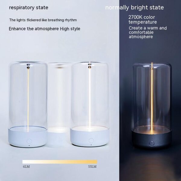 Rechargeable LED Camping Light with High Transparency Design