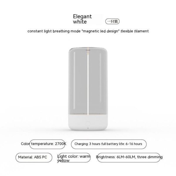 Rechargeable LED Camping Light with High Transparency Design