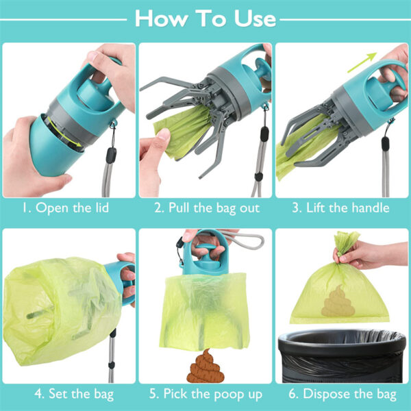 de75c99c-a295-4214-8e59-8fd74c40a8f7.jpg Portable Dog Waste Scooper with Bag Dispenser