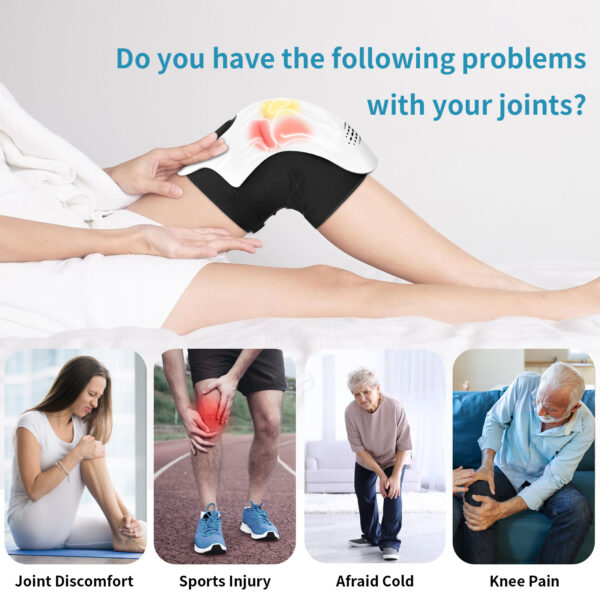Rechargeable Knee Massager with Heat Therapy & Vibration Function